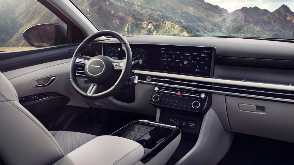 Interior front dash tech in a 2026 Hyundai Tucson