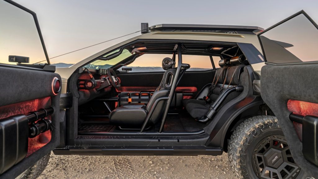 Hyundai CRATER Concept interior side view with open doors