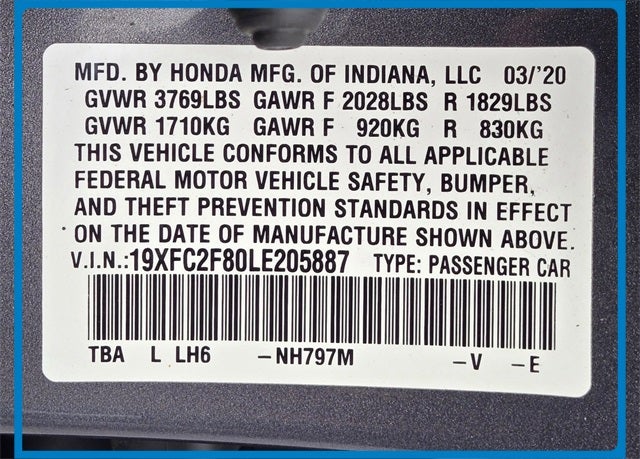 2020 Honda Civic Sport