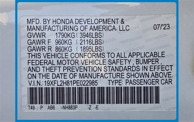 2023 Honda Civic Sport