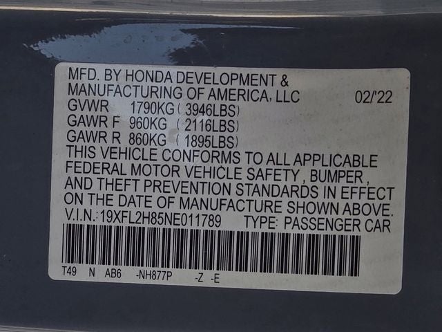 2022 Honda Civic Sport