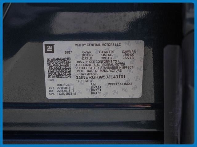 2018 Chevrolet Traverse LT Cloth w/1LT