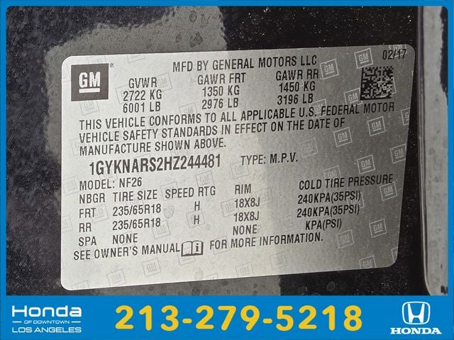 2017 Cadillac XT5 Base