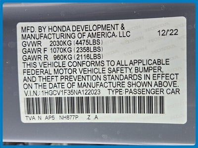 2022 Honda Accord Sport