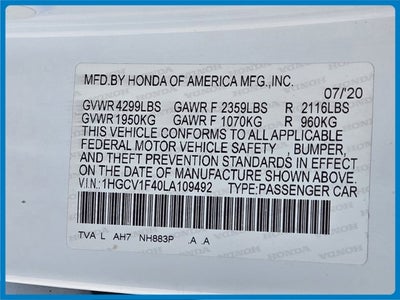 2020 Honda Accord EX