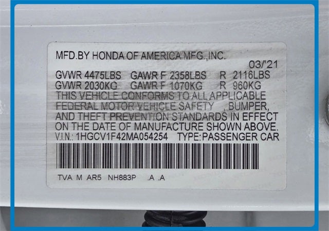 2021 Honda Accord Sport Special Edition