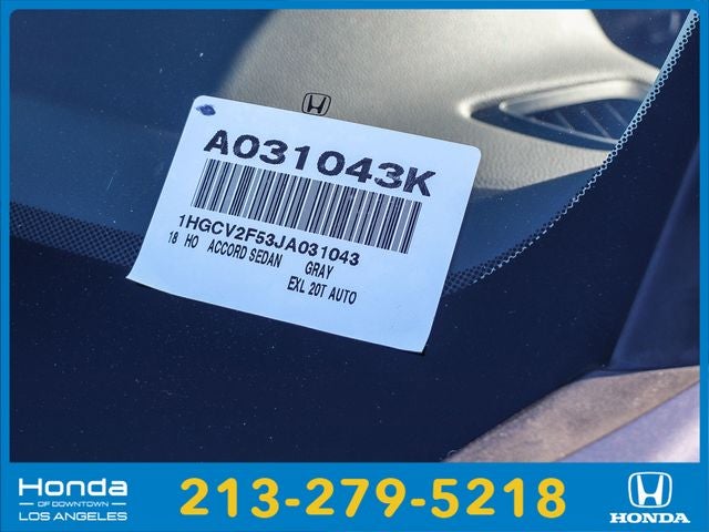 2018 Honda Accord EX-L 2.0T