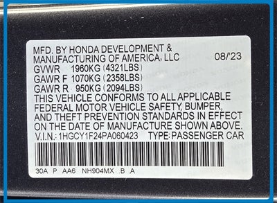 2023 Honda Accord LX