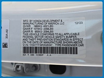 2024 Honda Accord EX