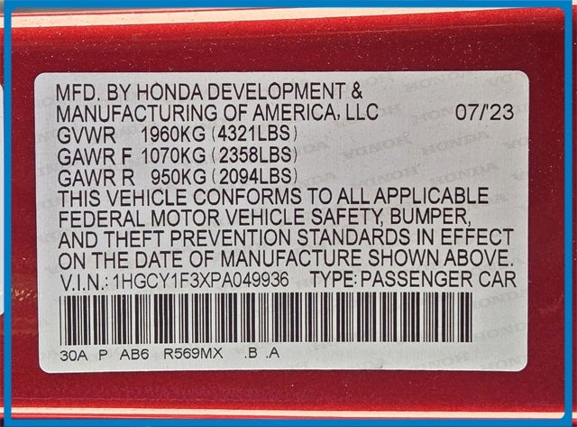 2023 Honda Accord EX