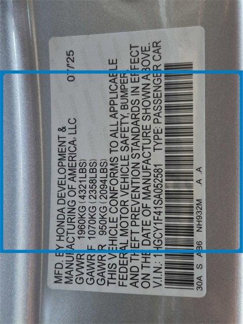 2025 Honda Accord SE