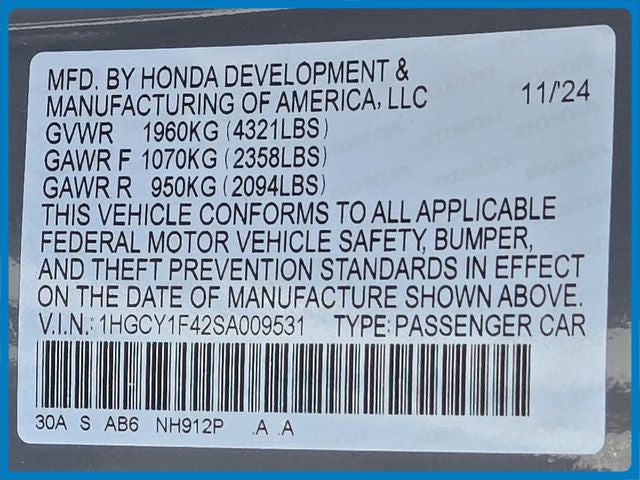 2025 Honda Accord SE