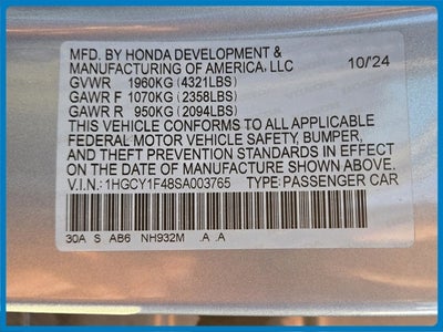 2025 Honda Accord SE