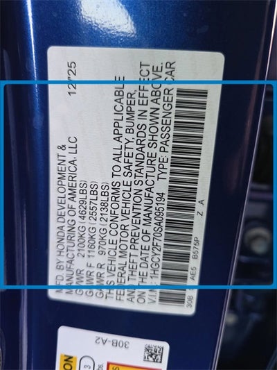 2025 Honda Accord Hybrid Sport-L