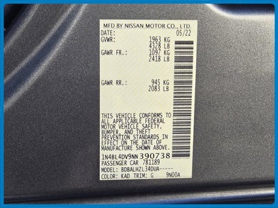 2022 Nissan Altima 2.5 SV