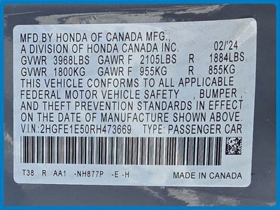 2024 Honda Civic Si Manual