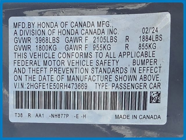 2024 Honda Civic Si Manual