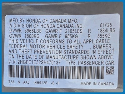 2025 Honda Civic Si Base