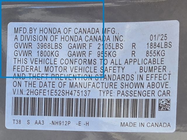 2025 Honda Civic Si Base