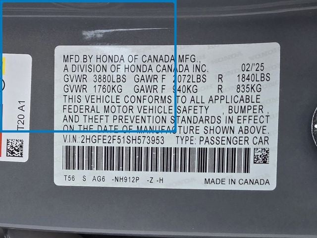 2025 Honda Civic Sport