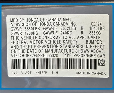 2024 Honda Civic Sport