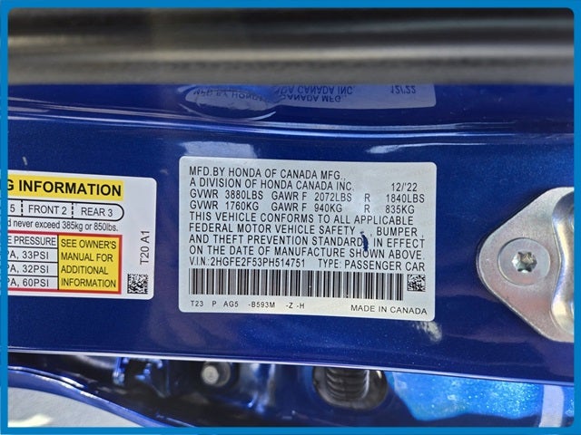 2023 Honda Civic Sport