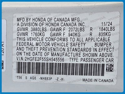 2025 Honda Civic Sport