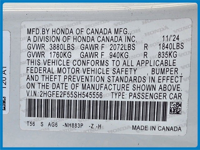 2025 Honda Civic Sport