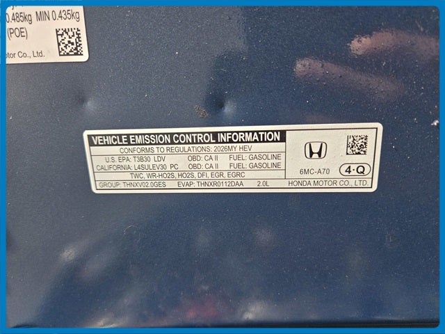 2026 Honda Civic Hybrid Sport