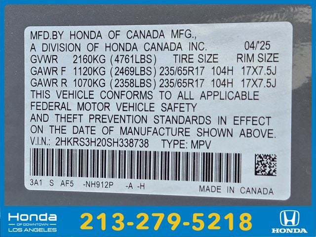 2025 Honda CR-V LX