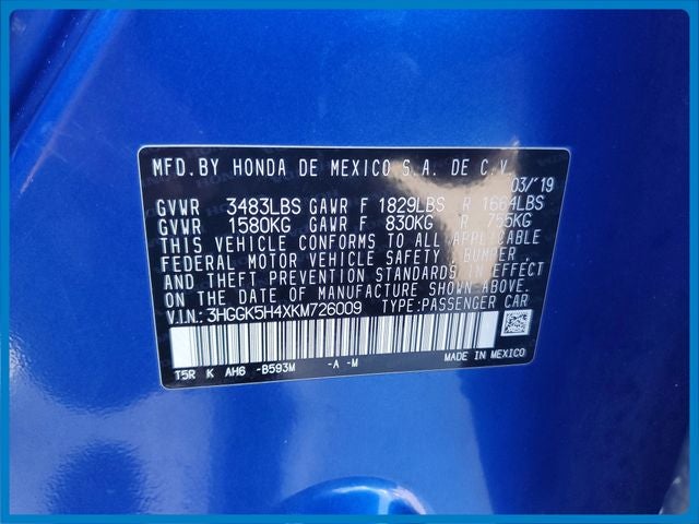 2019 Honda Fit LX