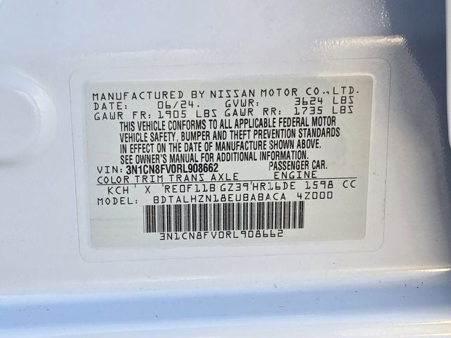 2024 Nissan Versa 1.6 SR