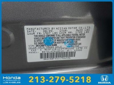 2020 Nissan Versa 1.6 SR