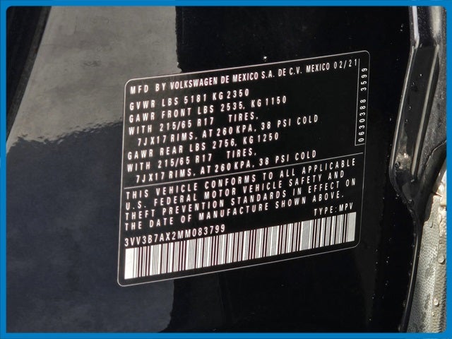 2021 Volkswagen Tiguan 2.0T SE