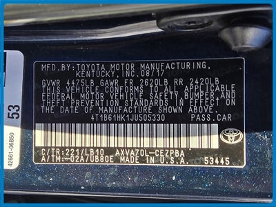 2018 Toyota Camry XSE