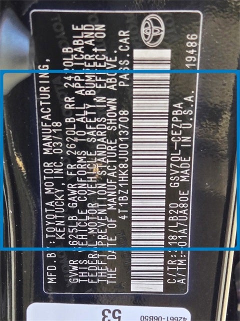 2018 Toyota Camry XSE V6