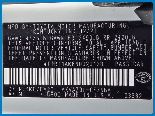 2022 Toyota Camry LE
