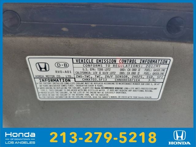 2012 Honda Odyssey LX