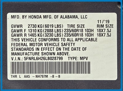 2020 Honda Odyssey LX