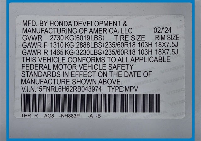 2024 Honda Odyssey EX-L