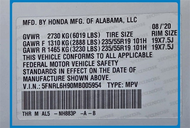 2021 Honda Odyssey Elite