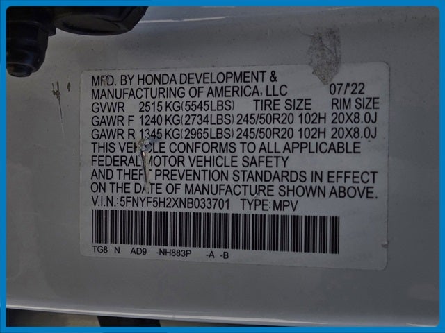 2022 Honda Pilot Special Edition