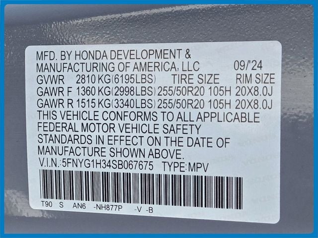 2025 Honda Pilot Sport