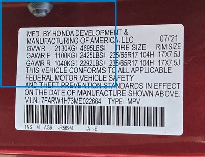 2021 Honda CR-V Special Edition