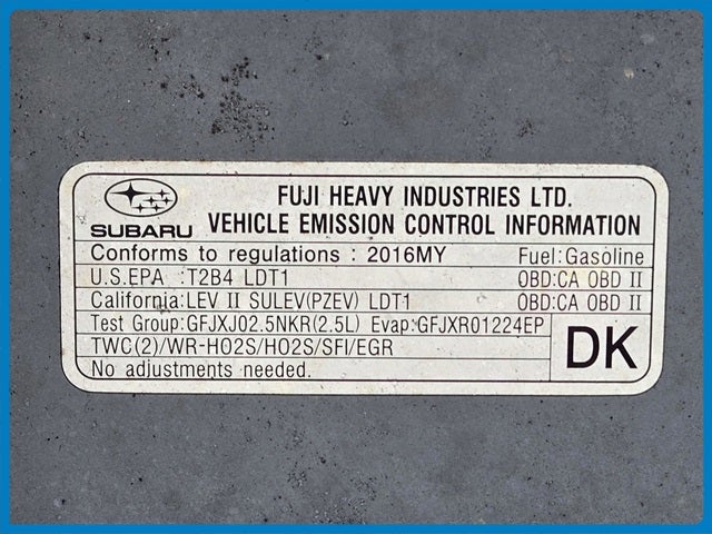 2016 Subaru Forester 2.5i