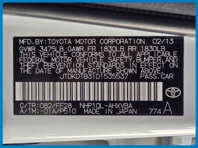 2013 Toyota Prius c Two