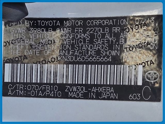 2013 Toyota Prius Two