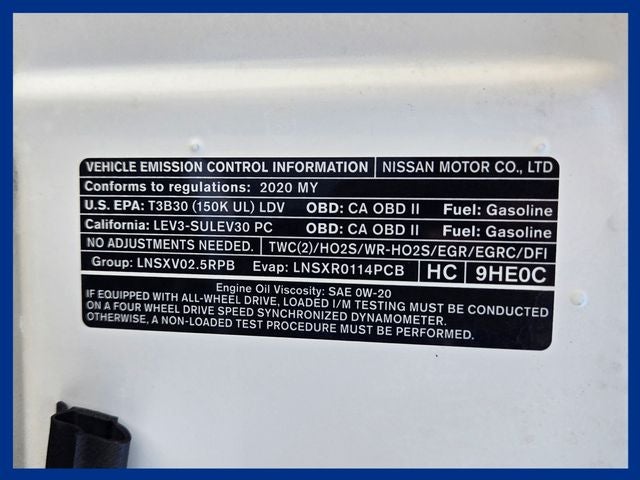 2020 Nissan Altima 2.5 SR