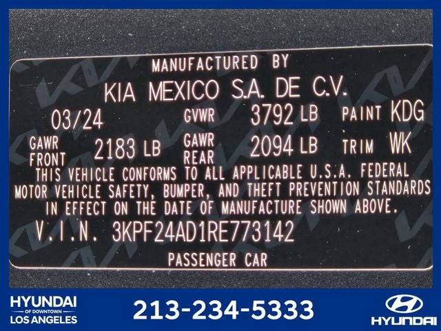 2024 Kia Forte LXS