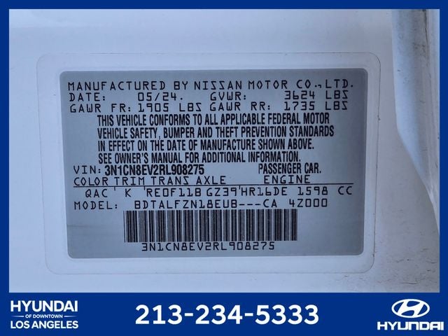 2024 Nissan Versa 1.6 SV